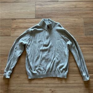 Brandy Melville Light Gray Zip-Up Sweater